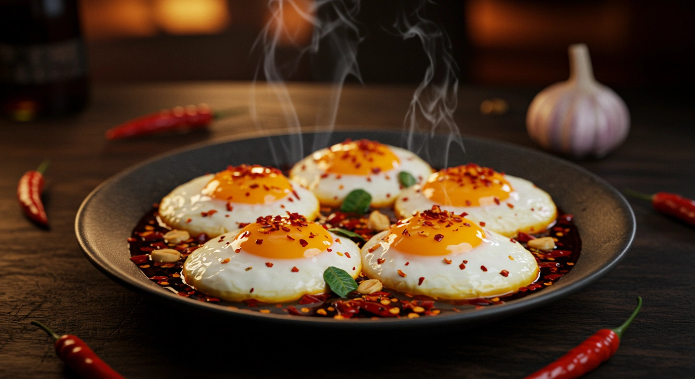 Spicy Chili Garlic Eggs